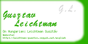 gusztav leichtman business card